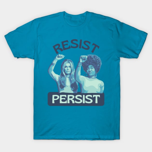 Gloria Steinem and Angela Davis Portrait T-Shirt by Slightly Unhinged